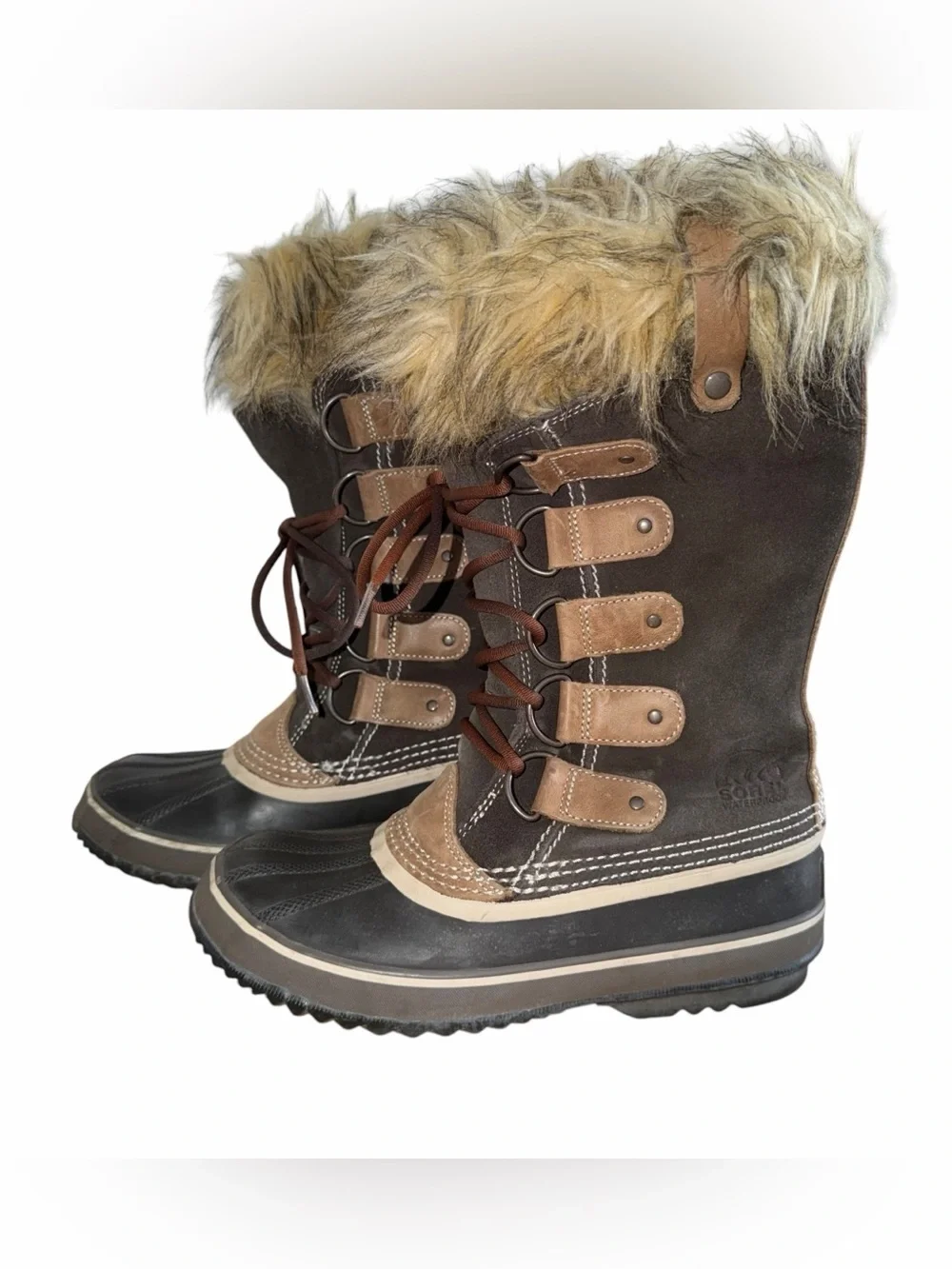 Sorel Joan of Arctic Faux Fur Waterproof Winter Snow Boots Women’s Size 8